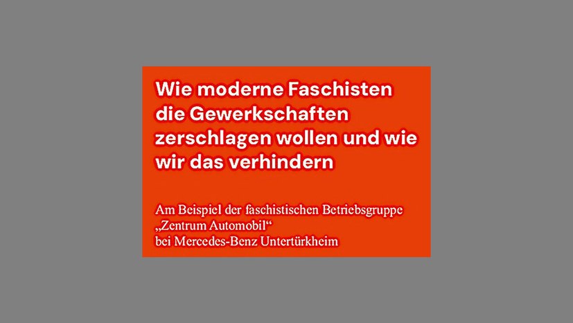 Achtung: Faschisten im Betrieb - Überarbeitete Broschüre zum Kampf gegen ihren Einfluss