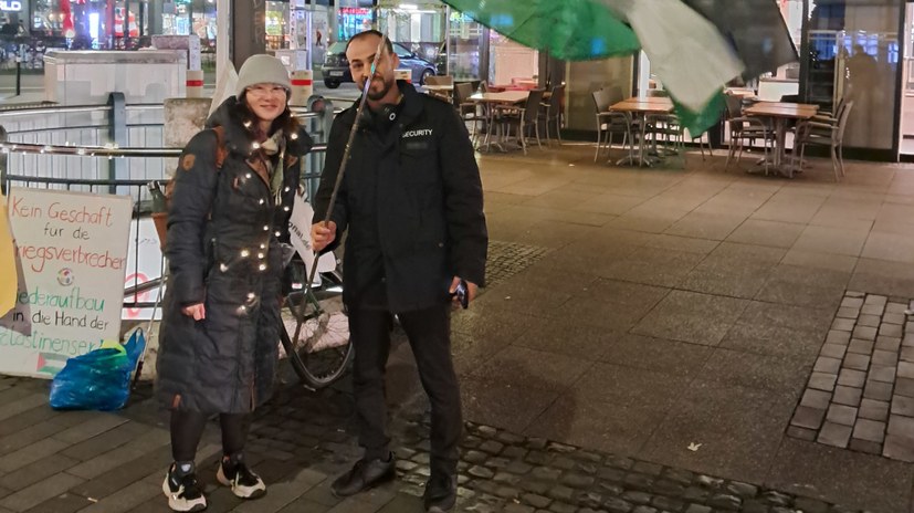 Gruß von der Gaza-Solidaritätsaktion