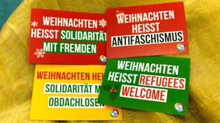 Postkarten: Weihnachten heißt Antifaschismus