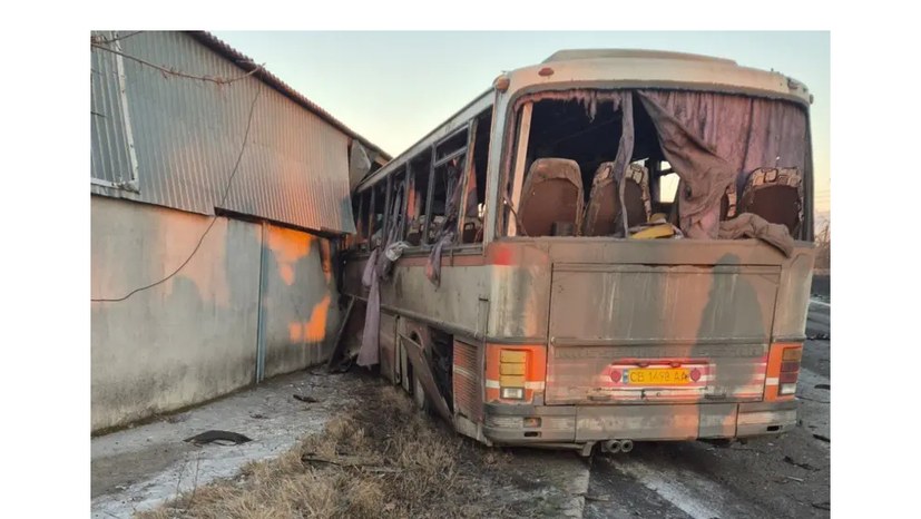 12 Menschen sterben bei Angriff russischer Drohne auf Bus