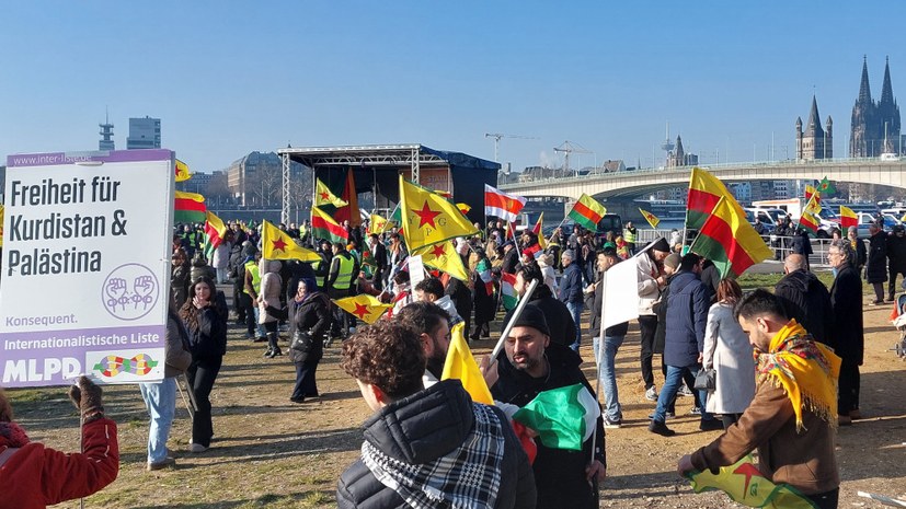Großes Interesse an Zusammenarbeit mit MLPD bei Rojava-Demo