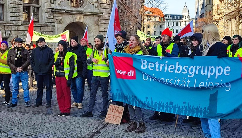 Tag 2 im Streik am Uniklinikum Leipzig