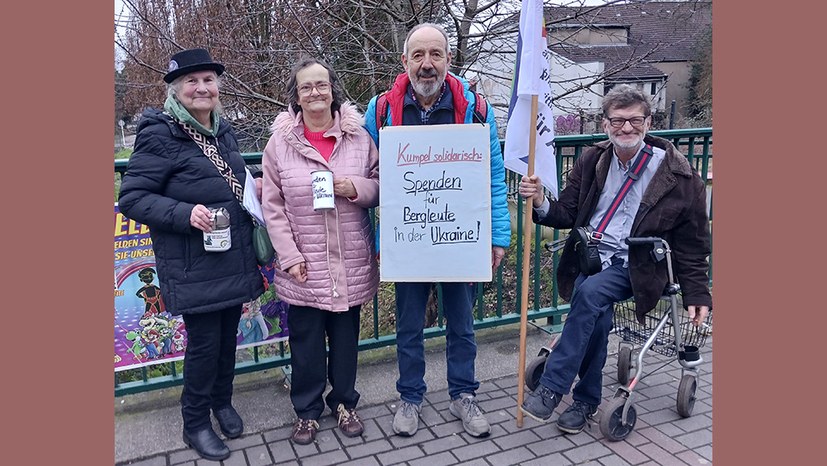 Kumpel für AUF sammelt Spenden für ukrainische Bergarbeiter