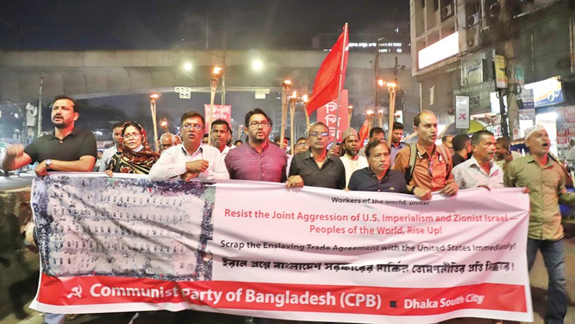 Protestbewegung gegen die Angriffe der USA und des zionistischen Israels gegen den Iran