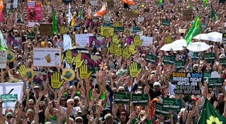 Große Demonstrationen für den sofortigen Ausbau erneuerbarer Energien