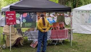 Besuch auf dem Camp „Bridge of Resistance“ in Hamburg