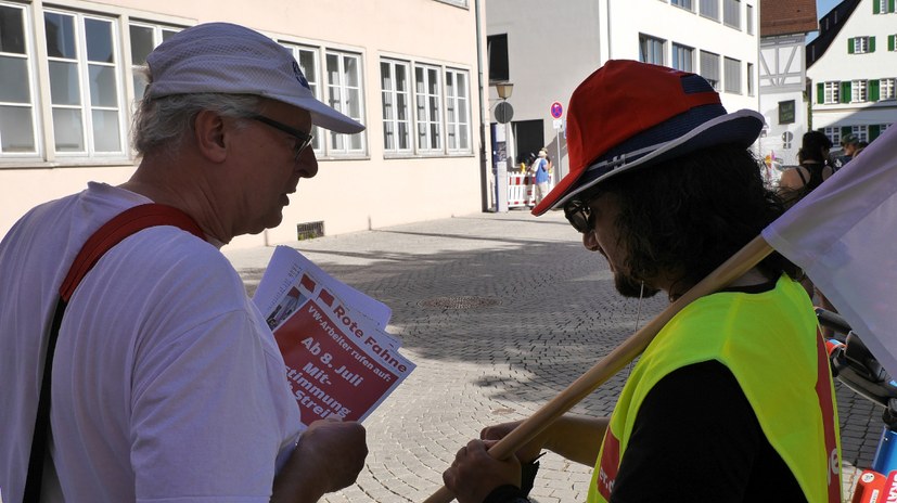 DGB-Protestaktion mit 1000 Beteiligten