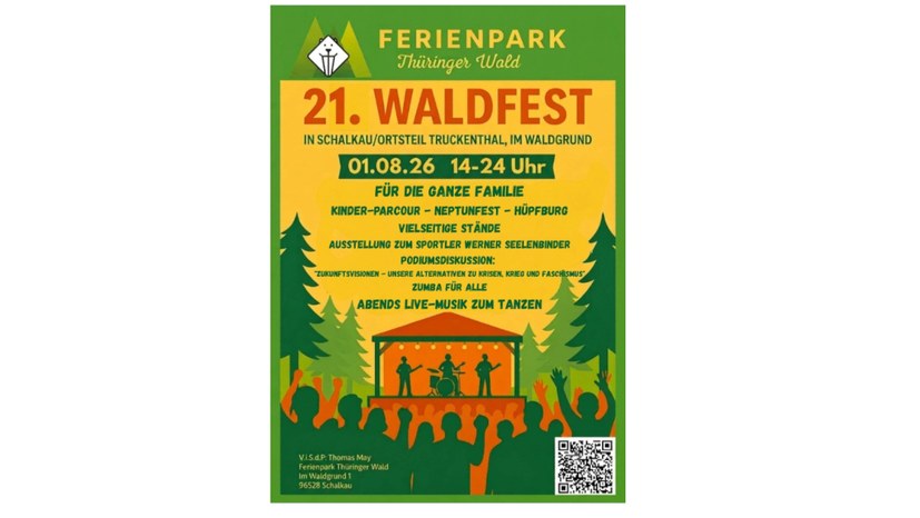 Das Waldfest im Ferienpark Thüringer Wald ruft