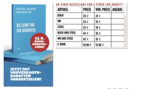 Das neue Buch "Die Lehre von der Denkweise" vorbestellen