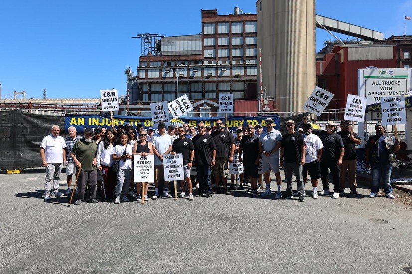 Entschlossener Kampf der Lagerhausarbeiter der Zuckerraffinerie C&H Sugar in Crockett, Kalifornien