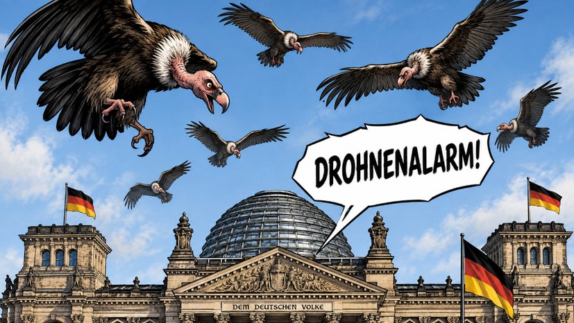 Heute Morgen kreiste eine Drohne …
