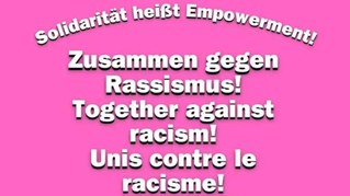 "Zusammen gegen Rassismus!"