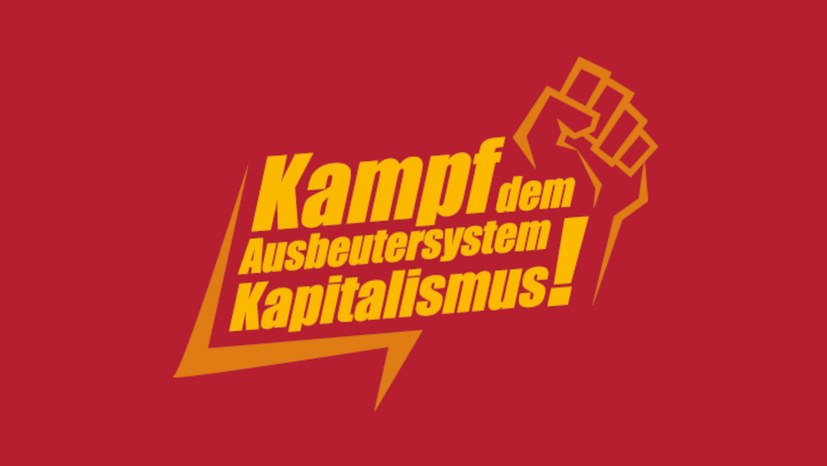 Neues Logo: „Kampf dem Ausbeutersystem Kapitalismus!“