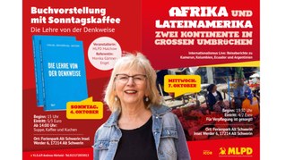 Buchvorstellung „Die Lehre von der Denkweise“ und Internationalismus Live zu Afrika und Lateinamerika