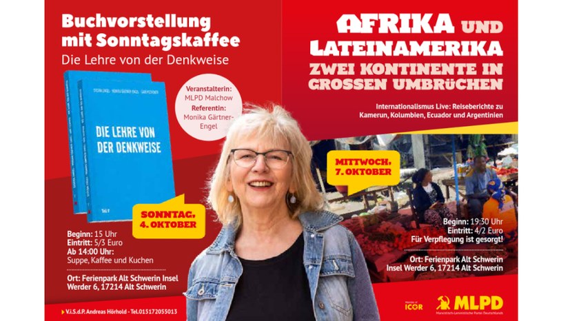 Buchvorstellung „Die Lehre von der Denkweise“ und Internationalismus Live zu Afrika und Lateinamerika