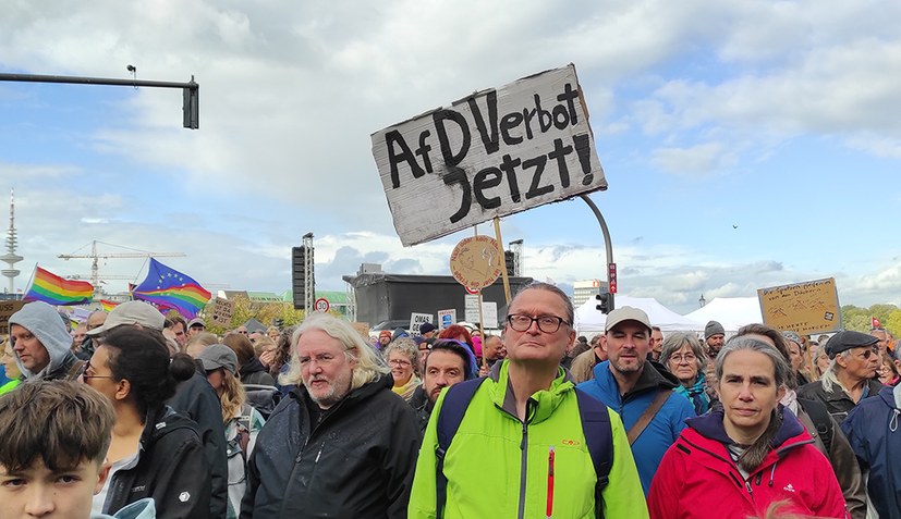 Prüfdemo: Stimmung klar gegen die AfD