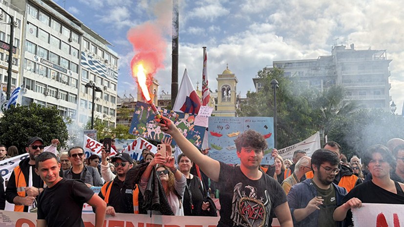 Dem mächtigen Hafenarbeiteraktionstag in Griechenland ging eine intensive Vorbereitung voraus