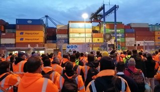 100 Häfen rund um den Globus dabei: Internationaler Hafenarbeiteraktionstag