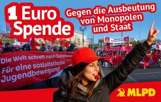 Spendensammlung 1 Euro gegen die Ausbeutung durch Monopole und Staat kommt gut an