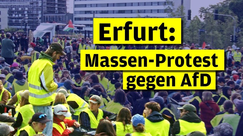 Erfurt steht auf: Zehntausende protestieren gegen die faschistische AfD