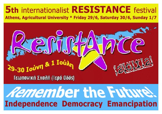 5th Internationalist RESISTANCE Festival poster