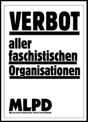 Plakat: Verbot aller faschistischen Organisationen